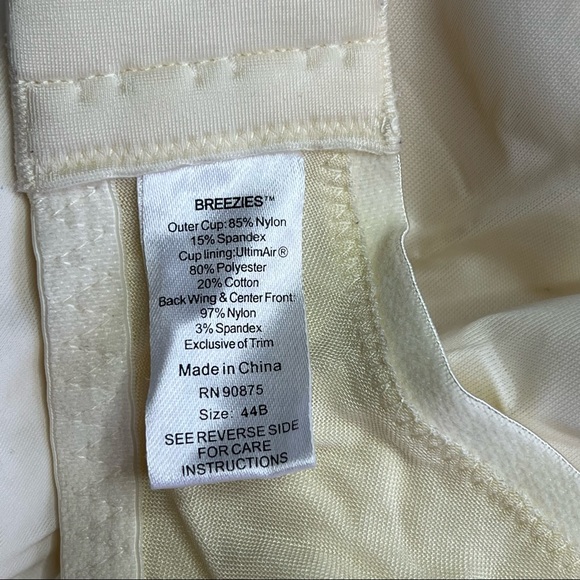 Breezies Underwire Bra -44B - Picture 4 of 7